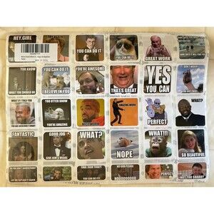 150 meme stickers decals - no repeats humor new